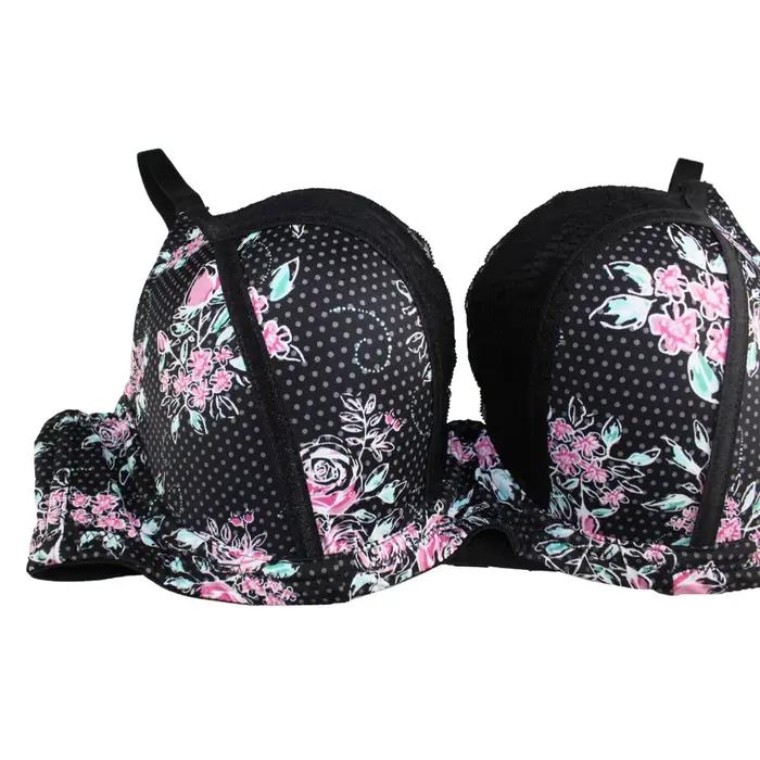 Soutien-gorge à armatures en dentelle, imprimé, Sexy, à la mode, Push-Up, bonnet 3/4, pour femmes, intimes, 36-46, grande taille, C-D-DD-DDD-E-F-G