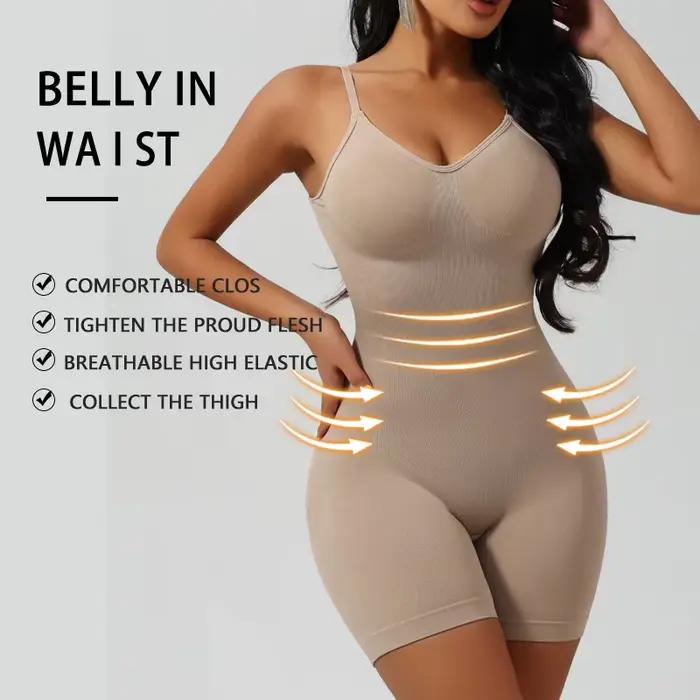 Body sans couture pour femmes, dos bas, contrôle du ventre, levage des hanches, modelant tout le corps, dos nu, combinaison Slim, Corset mi-cuisse