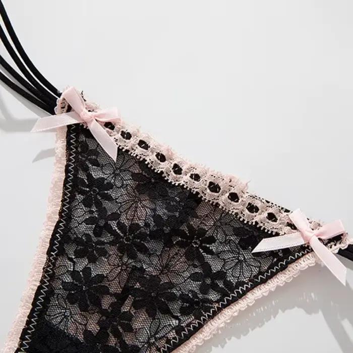 Sous-vetements feminins en dentelle sexy avec coupe audacieuse et taille basse pour femmes occasions speciales