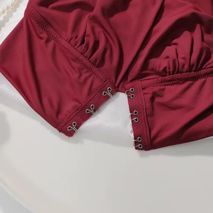 Soutien-gorge sexy rouge à boutons sur le devant sans anneau en acier, soutien-gorge double couche sans traces, sous-vêtements confortables pour femmes, Lingerie MR2824