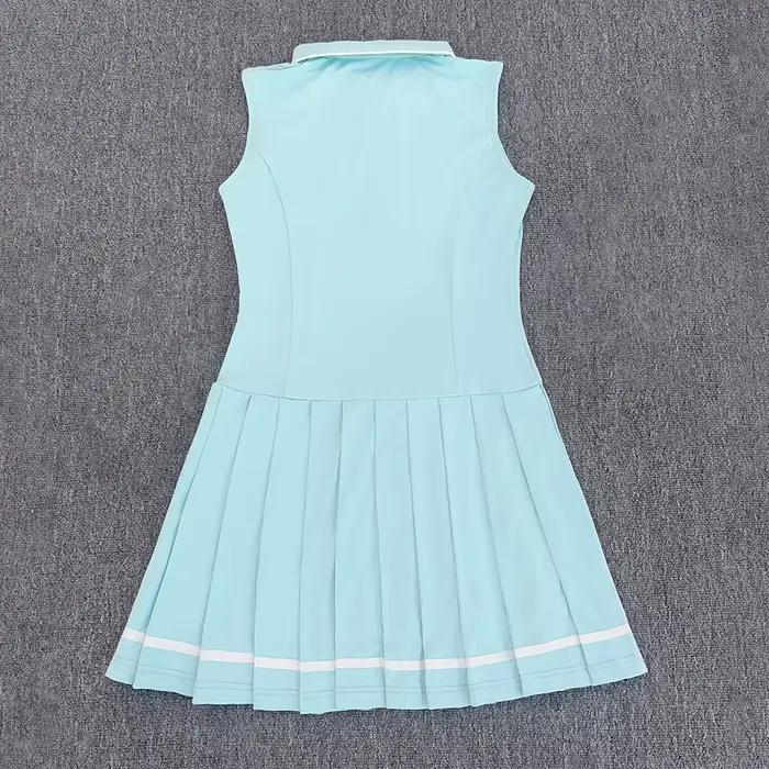 Robe de golf sans manches pour fille junior style sportif polyester antibactérienne pour printemps été occasions spéciales