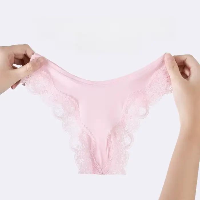 Dámske nohavičky veľká veľkosť priedušná sexy čipka spodná bielizeň pevné nízke pás vysoká elasticita intímne