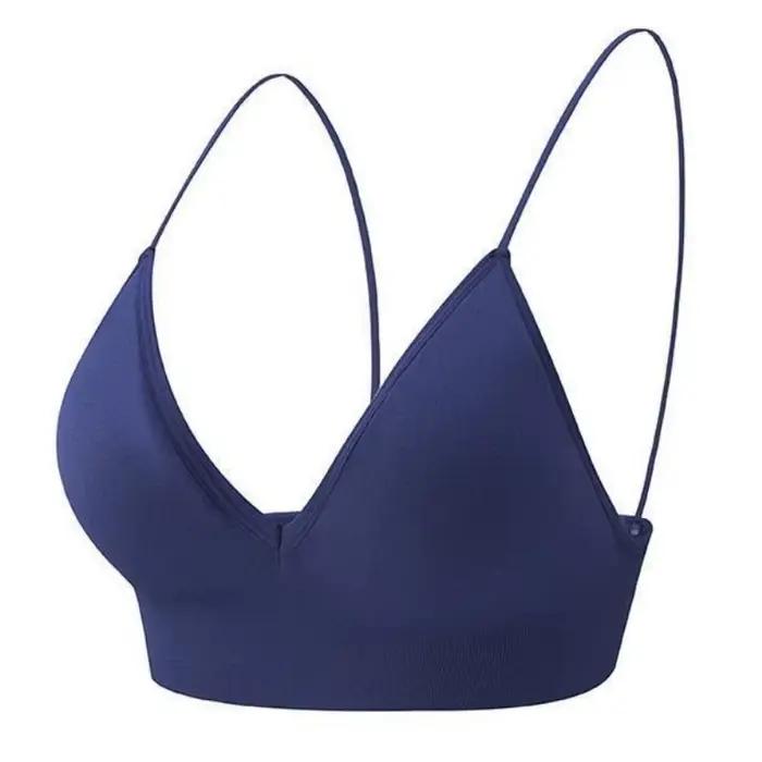 Col en V sans couture Triangle tasse soutien-gorge Camisole sous-vêtements enveloppé poitrine femmes S M L respirant rassembler sport Fitness Yoga décontracté