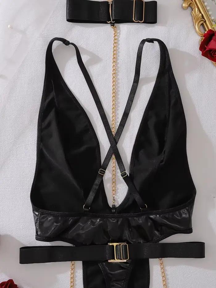 Belamimi sexy kožená lingerie pre ženy