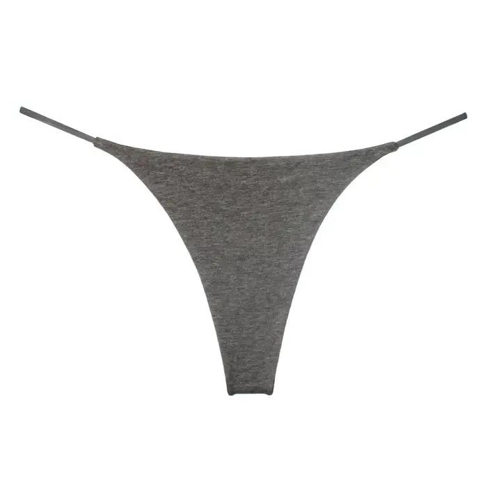 String sexy pour femmes, sous-vêtements, culotte en coton, avec ceinture fine, double épaisseur