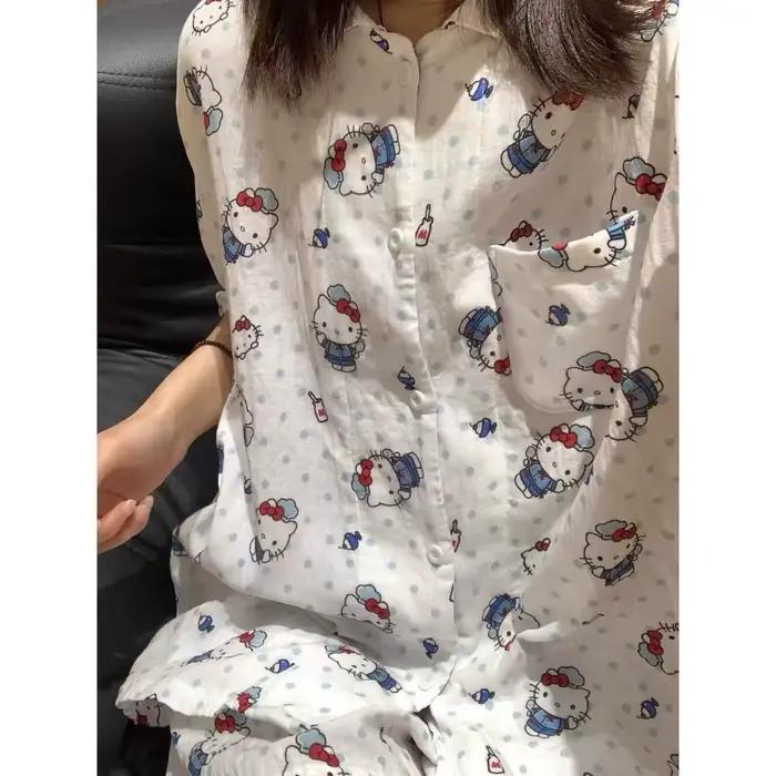 Dvojdielne letné pyžamo Hello Kitty pre ženy