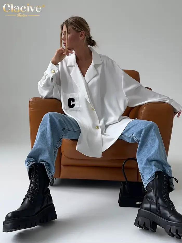 ClacMarkets-Elegantná dámska košeľa s rukávmi