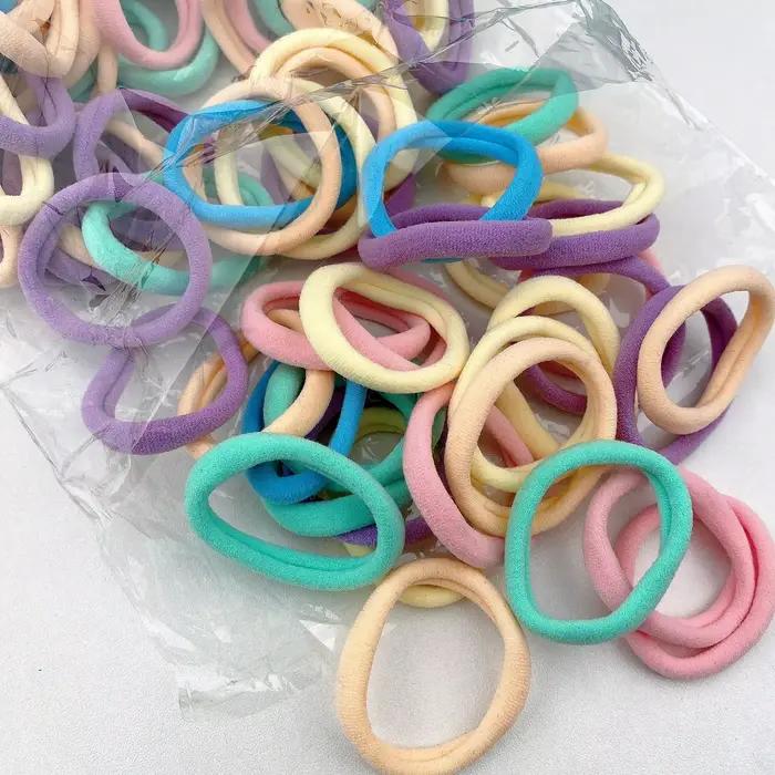 20/50/100 ks Štyri ročné obdobia Umelé Gumičky Do Vlasov Miska 4CM Cukríky Scrunchie