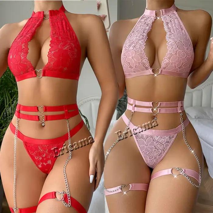 Sexy spodná bielizeň pre ženy Priesvitná vyšívaná malými kvetmi podprsenka Horúca