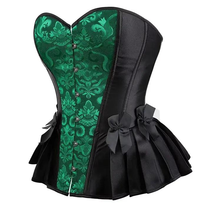 Corset victorien Renaissance Sexy Bustier femmes surbuste Lingerie gothique Vintage Satin Jacquard Corsets Burlesque Costumes