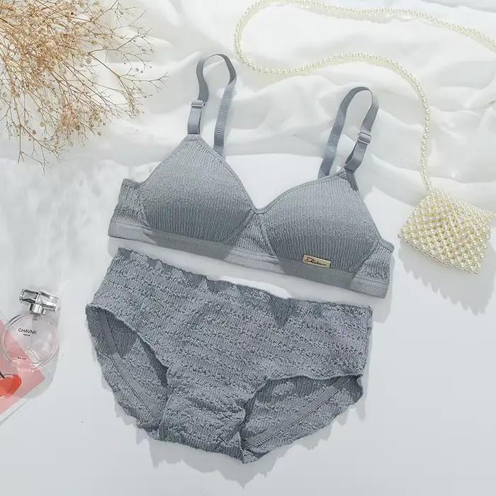 Femmes ensemble de soutien-gorge Sport Lingerie sans fil Bralette haut Sexy taille basse culotte femme sans couture ensemble de sous-vêtements sommeil intimes