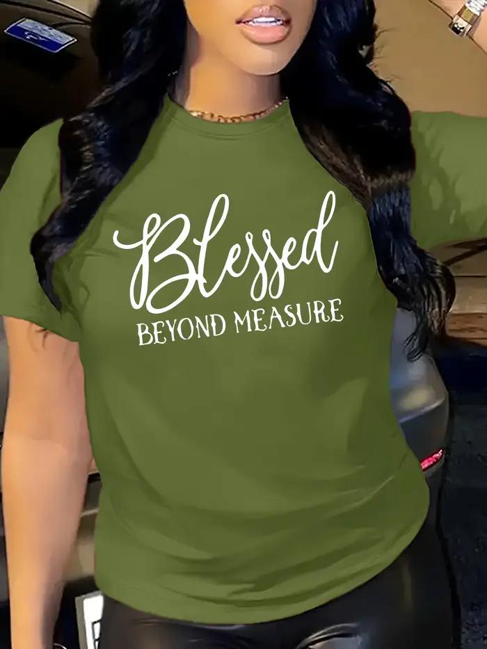 Dámske tričko Blessed Beyond Measure - Motív Faith, oranžové ležérne tričko