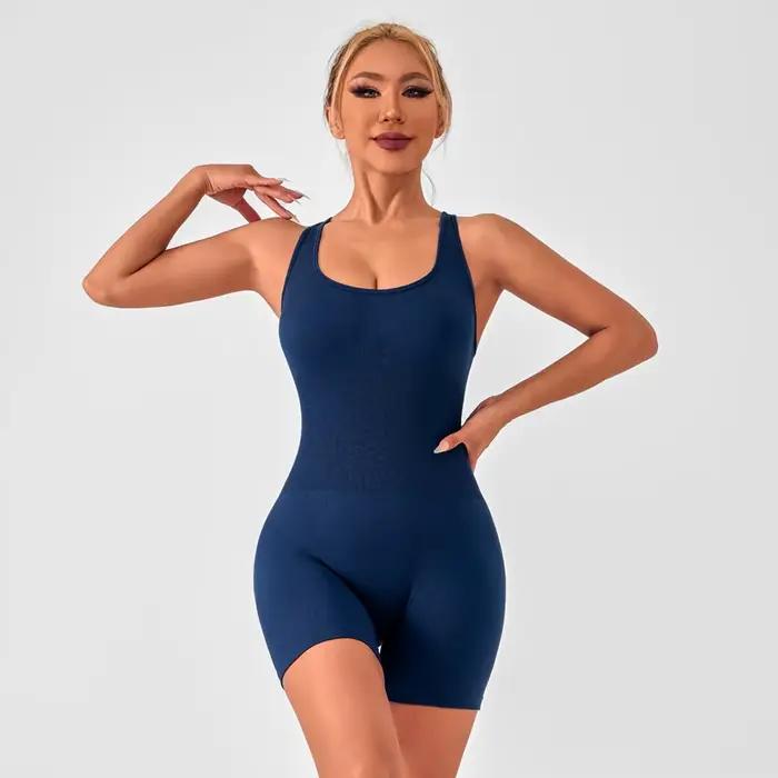 Body d'été vêtements de sport femme gymnastique body Sexy pour Fitness fête Shorts combinaisons salopette femmes Yoga Combi-pantalon barboteuses