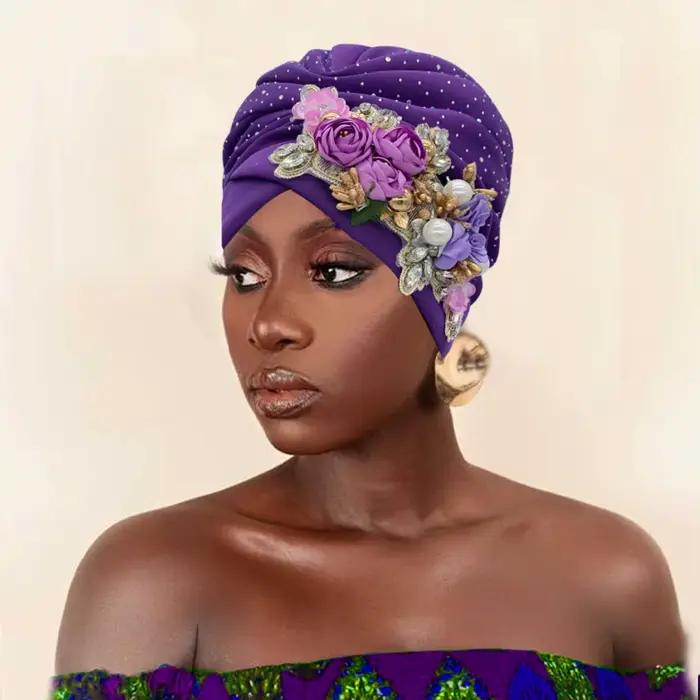 Nový trblietavý africký turban pre ženy