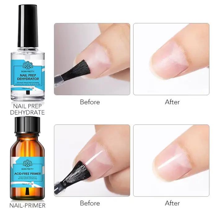 BORN PRETTY 15ml dehydratér na prípravu nechtov Gélový lak na nechty bez potreby UV LED lampy Základná vrstva