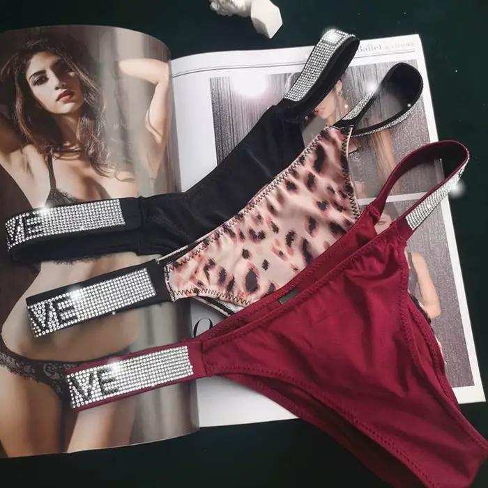 Culotte String Taille Basse LISCN En Soie Glacée Avec Motif Léopard Pour Jeunes Femmes Occasions Spéciales