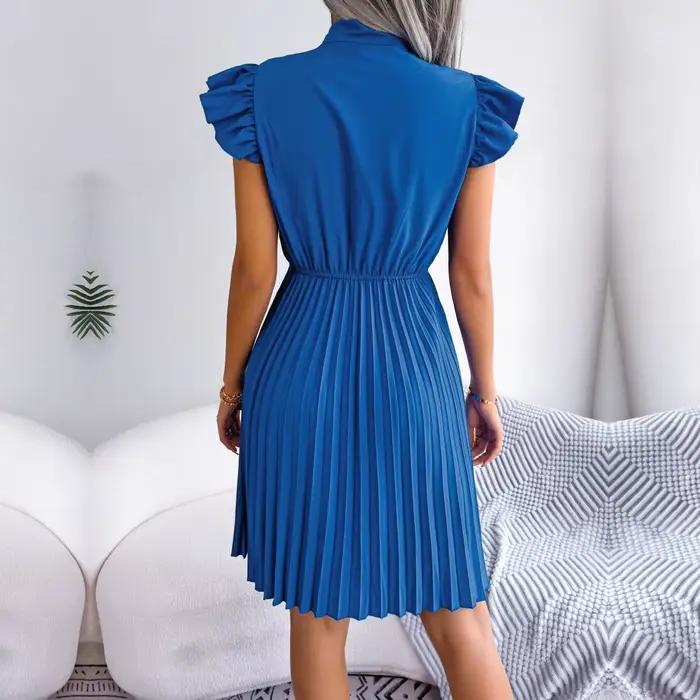 Ficusrong dámske elegantné jarné letné šaty so šnurovaním