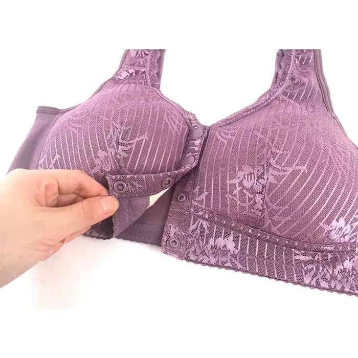 Soutien-gorge Push Up sans fil pour femmes, sous-vêtements confortables avec fermeture frontale, Lingerie quotidienne, grand buste, 52BCD, nouvelle collection 2023