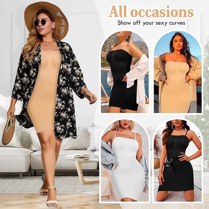 Sous-robe sans bretelles pour femmes, sous-robe, contrôle du ventre, Camisole modelant le corps, Corset Sexy, sous-vêtements amincissants