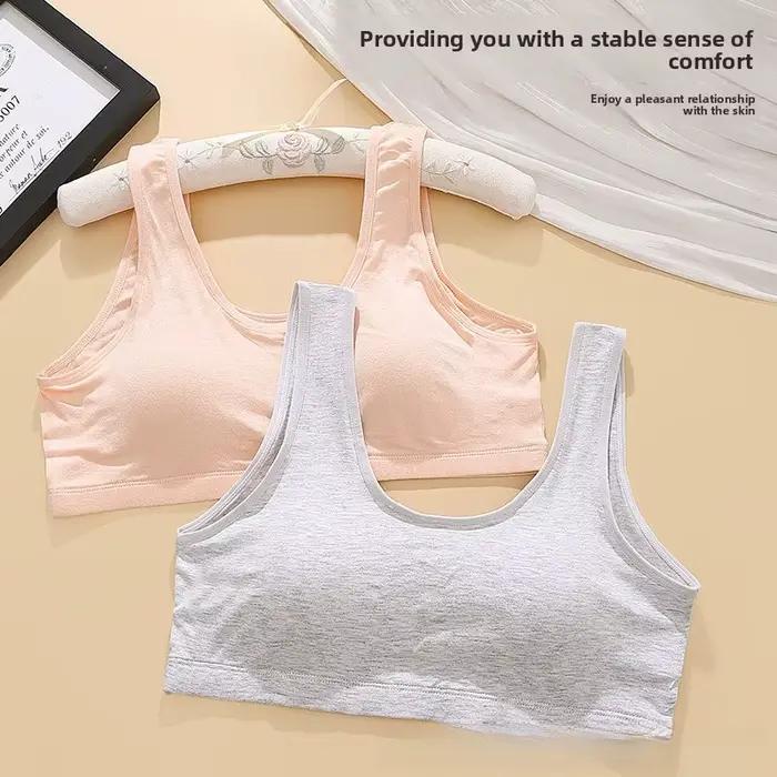 Soutien-gorge en coton à bonnets fixes pour femmes grandes tailles, respirant, confortable, avec maintien doux, en fibre de bambou, à bonnets couvrants