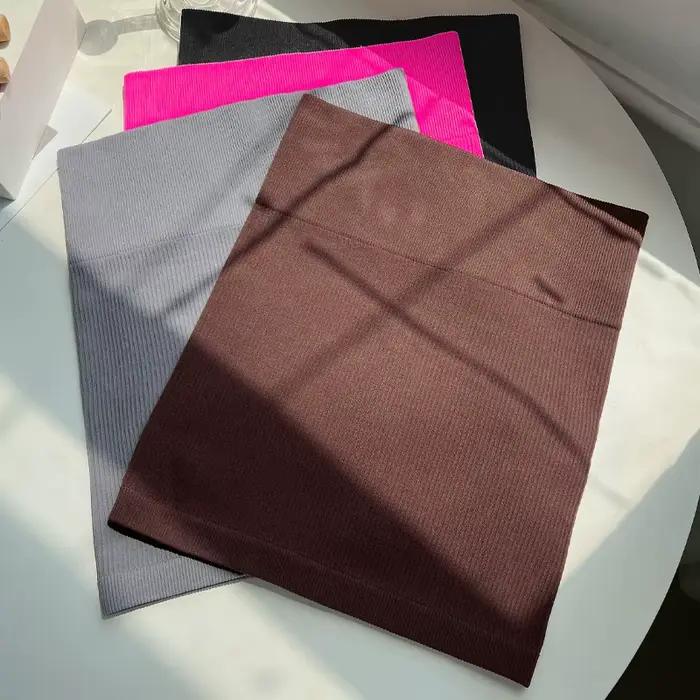 Ženská základná elastická vysoká pásová obtiahnutá ceruzková mini sukňa ležérne leto rebrovaná pletená balenie bokov