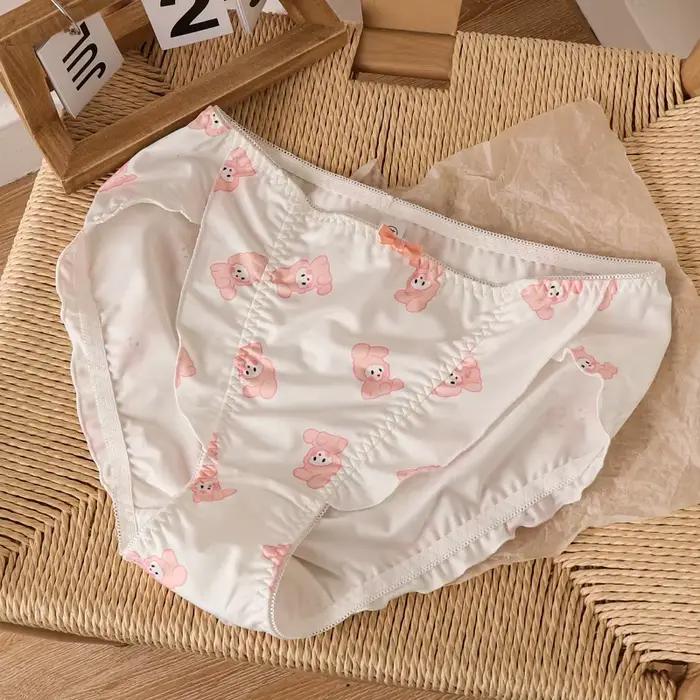 Ensemble de culottes respirantes pour femmes, sous-vêtements féminins, lapin de dessin animé, lait doux, grande taille 6XL, lot de 3 pièces