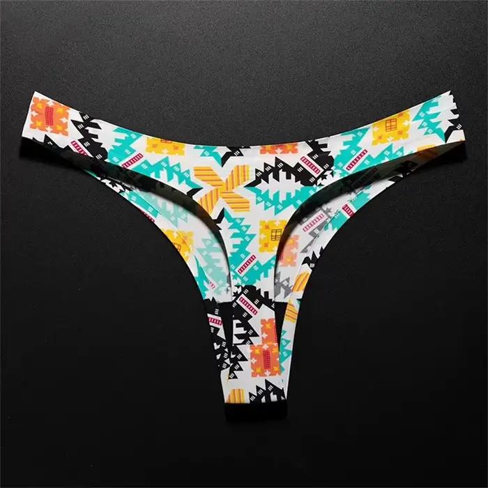 String Sexy Imprimé Léopard pour Femme, Sous-Vêtements en Coton, Sans Couture, Fleurs, Entrejambe, Lingerie Douce, Grande Taille