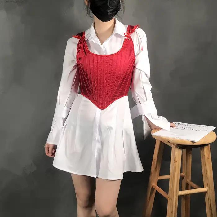 Nevyztužený korzet pre ženy v renesančnom štýle, bustier, vrchný korzet