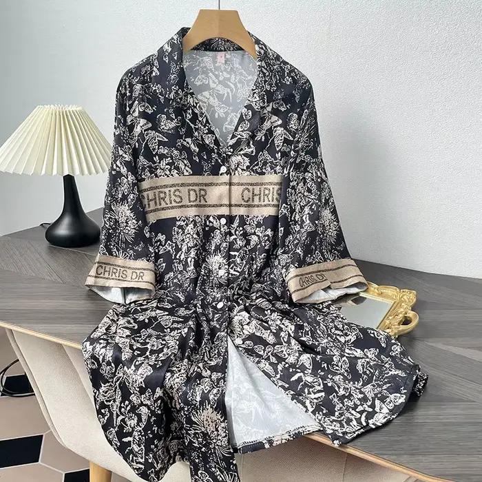 Chemise de nuit sexy en satin imprimé fleuri pour femmes, vêtements de nuit d'été, lingerie décontractée, vêtements de maison, vêtements de détente