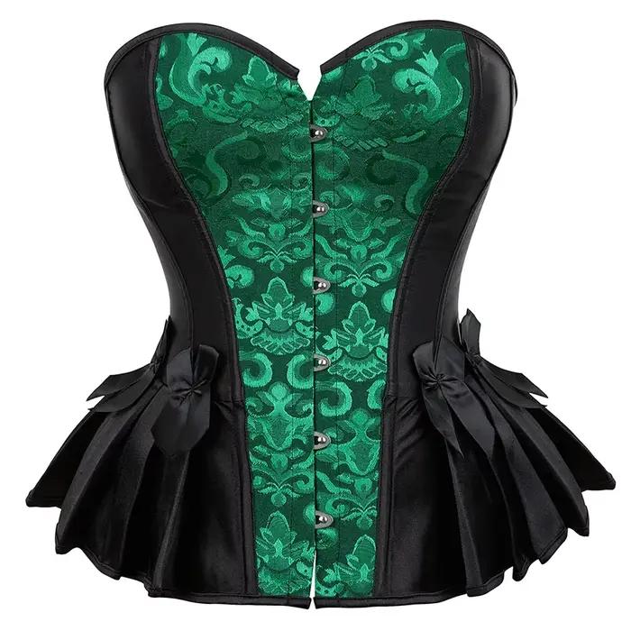 Corset victorien Renaissance Sexy Bustier femmes surbuste Lingerie gothique Vintage Satin Jacquard Corsets Burlesque Costumes