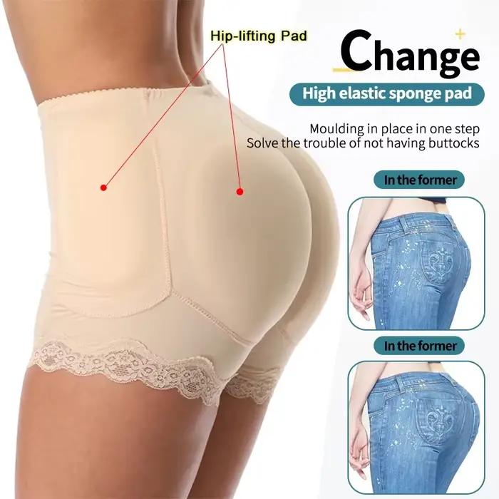 Sous-vêtements modelants avec coussinets de hanches, rehausseur de fesses Sexy, culotte de contrôle, ventre lisse, faux fesses Plus