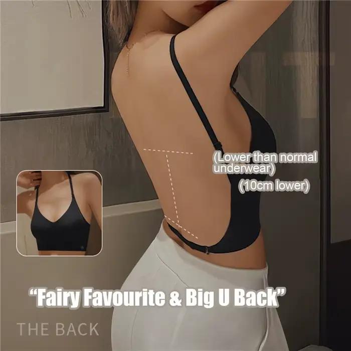 Soutien-gorge Push Up Invisible, dos nu, Sexy, pour femmes, coupe basse, plongeant, dos ouvert, sous-vêtements de mariage, Lingerie sans couture, 2024