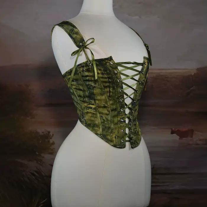 Korzátový bustier so šnurovaním vpredu pre ženy