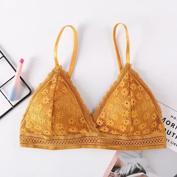 Soutien-gorge Sexy en dentelle florale pour femmes, Push Up, Lingerie féminine, Bralette respirante, coussinet amovible, fin, à la mode, sans fil, nouvelle collection