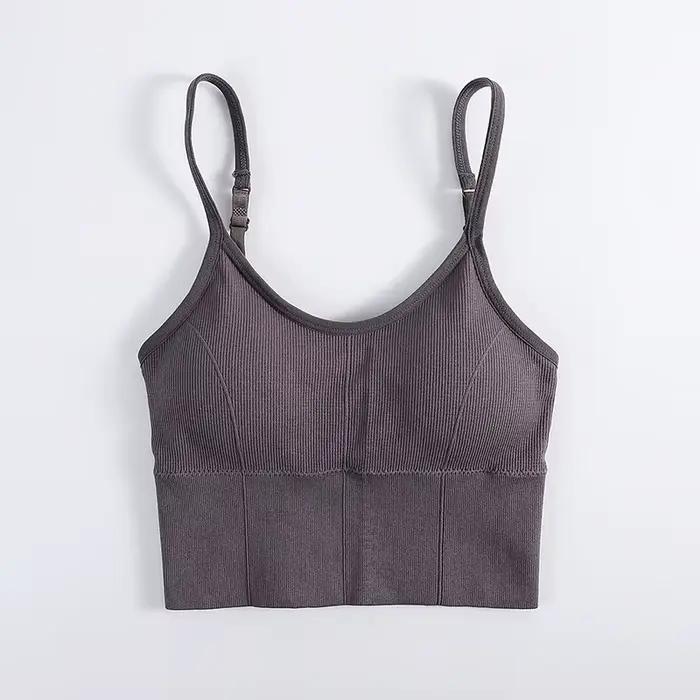 Soutien-gorge push-up rembourré sans couture pour femme, brassière de sport sexy, type U, dos nu, gymnastique, course à pied, fitness