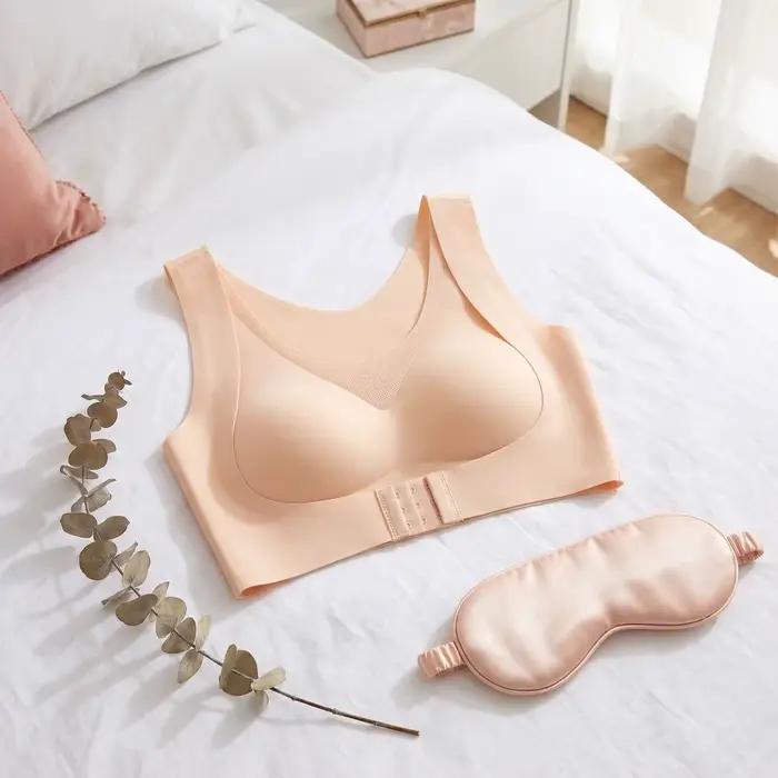 Soutien-gorge correcteur de posture à fermeture avant, dos croisé, sans armatures, antichoc, push-up, 2 en 1, soutien-gorge de sport pour femme