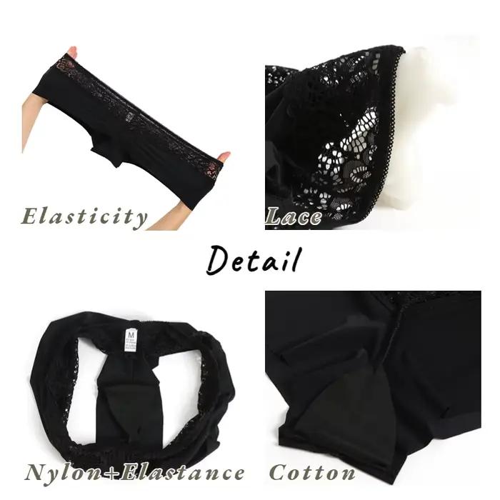 Boxer en dentelle pour femmes, Lingerie Sexy, tentation, sous-vêtements féminins, culotte à élasticité solide, respirant, slip pour dames