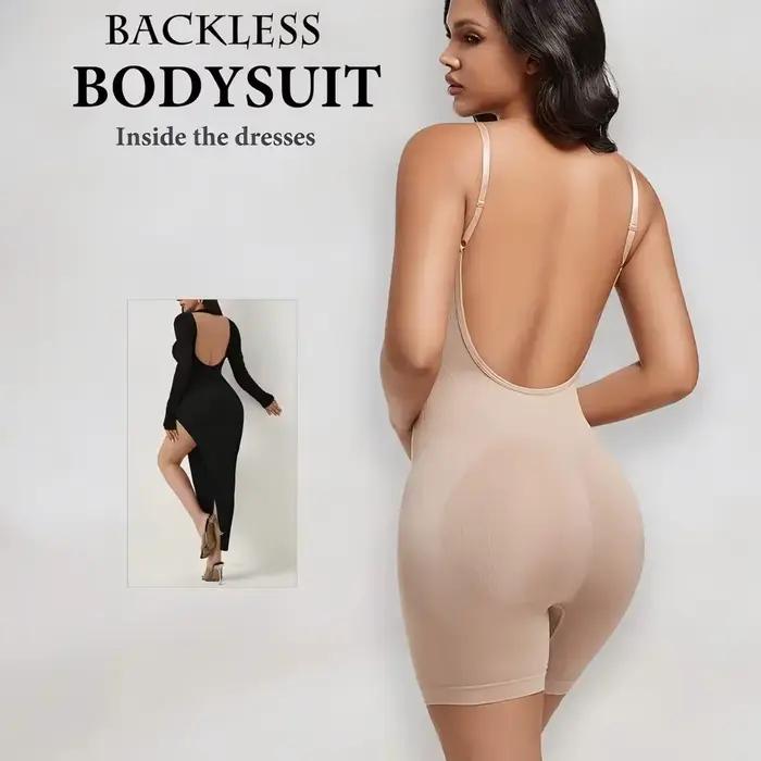 Body sans couture pour femmes, dos bas, contrôle du ventre, levage des hanches, modelant tout le corps, dos nu, combinaison Slim, Corset mi-cuisse