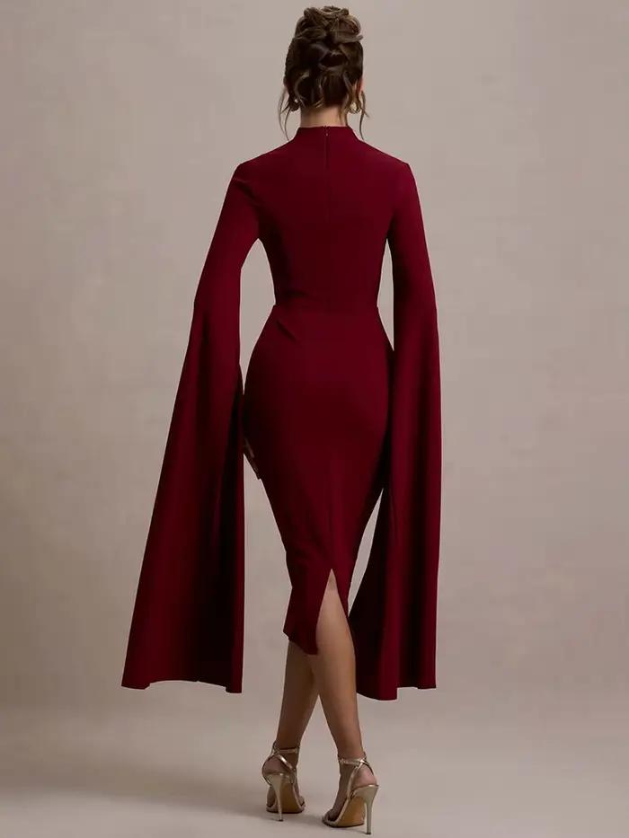 Robe sexy Mozision polyvalente avec décolleté carré pour femmes automne-hiver style club et soirées spéciales