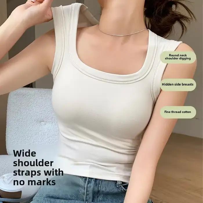 Nouveau débardeur de soutien-gorge intégré sans couture pour femmes soutien-gorge de sport et chemise sans manches d'été, gilet d'entraînement respirant avec T-Shirt Combo