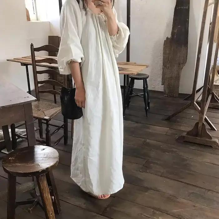 Elegantné bavlnené a ľanové šaty pre ženy