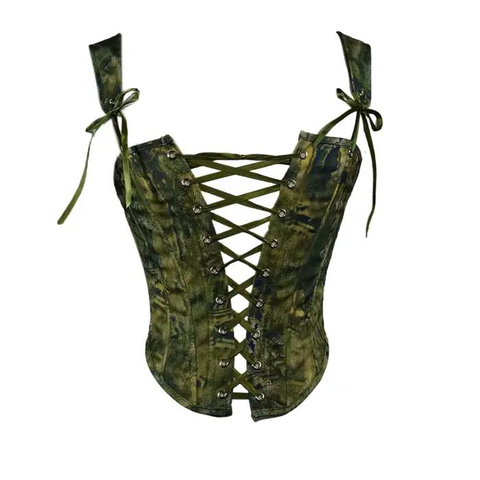 Korzátový bustier so šnurovaním vpredu pre ženy