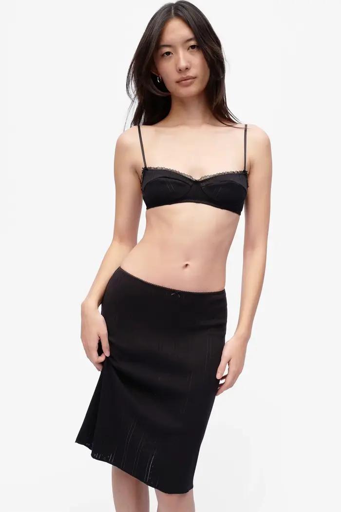 COU The Slip Skirt Noir et Blanc