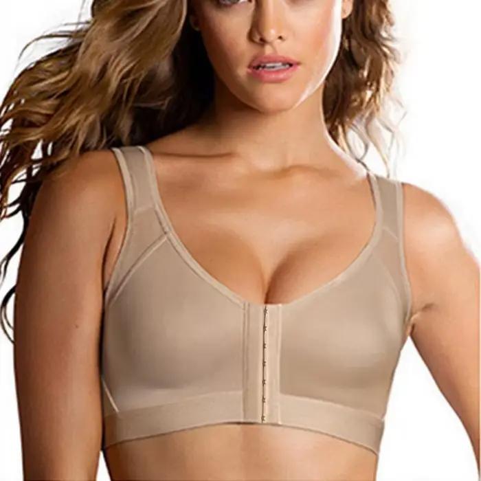 Grande taille Sexy fermeture avant soutien-gorge sans fil brassière intimes femmes Push Up Bralette sous-vêtements femme sans doublure soutiens-gorge Lingerie