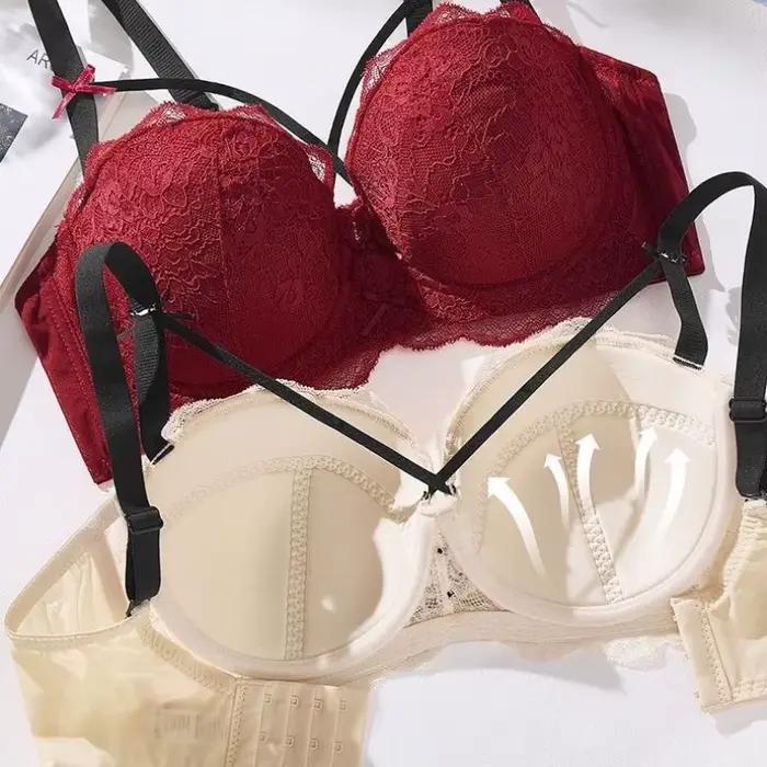 Dámska push-up polovičná podprsenka s naberanou mašľou