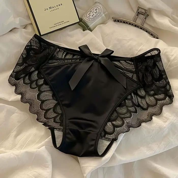 Culotte sans lueur pour femmes, sous-vêtement sexy en dentelle, anti-transpiration