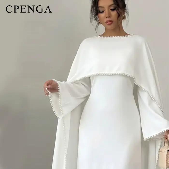 Skromné abaya šaty pre moslimské ženy z Blízkeho východu s odnímateľným šálom