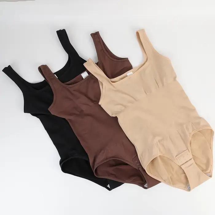 Veľké veľkosti dámske body so slipmi Sexy tréningový jednodielny odev do posilňovne tvarujúci brucho športové oblečenie kombinéza bez rukávov XL-5XL