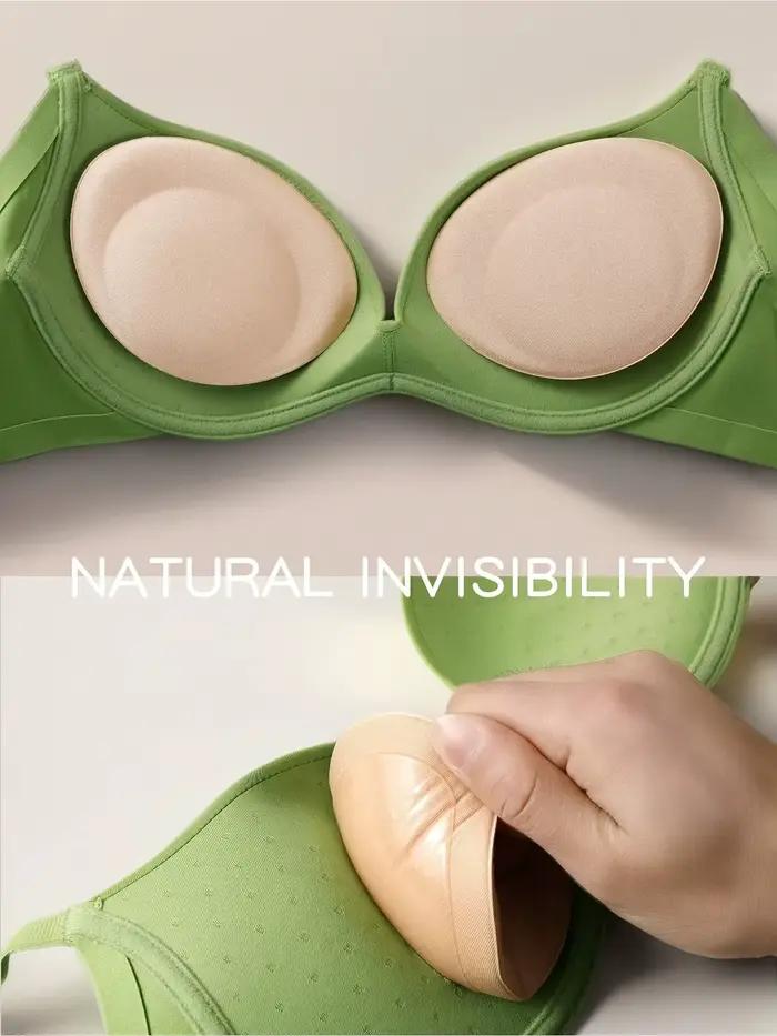Inserts de soutien-gorge push-up autocollants, coussinets en tissu respirants et doux pour la peau, idéaux pour les petites poitrines, parfaits pour les robes de mariée et les maillots de bain