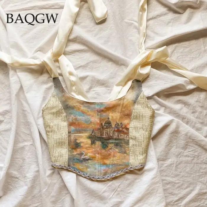 Dámske vintage a estetické tielko s potlačou